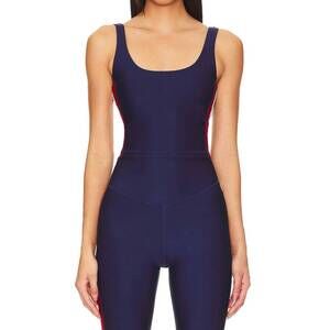 NEW THE UPSIDE ballpark lana crop top in navy